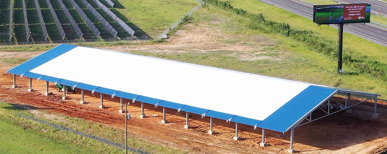 Houston Solar Farm Sheep Barn Under Construction